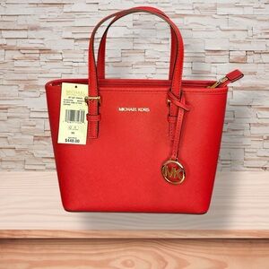 Michael Kors Jet Set Travel XS Carryall Top Zip Tote Bag